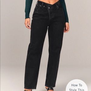 Abercrombie & Fitch Curve Love High Rise Dad Jeans